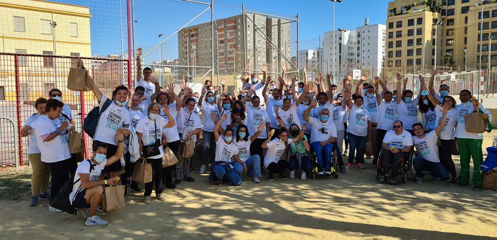 Participants of the Olympiad for Inclusion held in Barcelona.