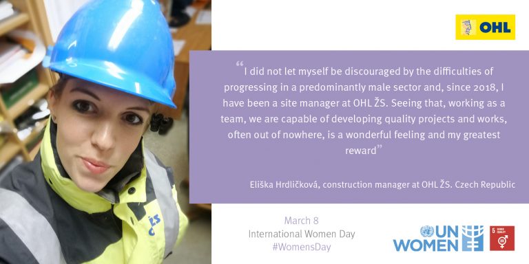 ENG Eliška Hrdličková, construction manager of OHL ŽS