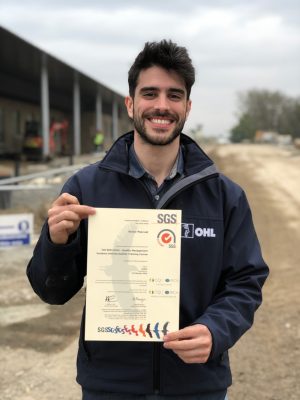 Victor Pascual con su certificado ISO 9001-2015: Quality Management Systems Internal Auditor